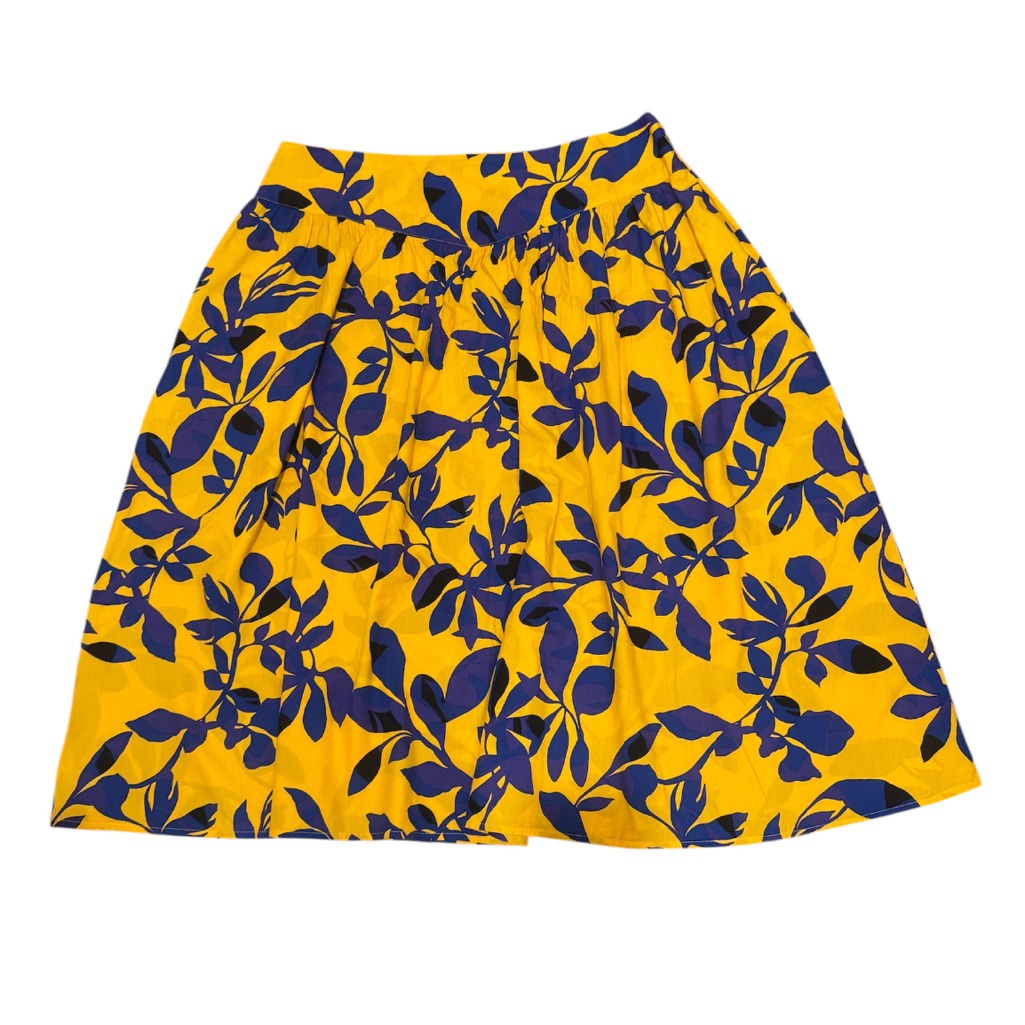 Liz Claiborne Yellow And Blue A-Line Skirt